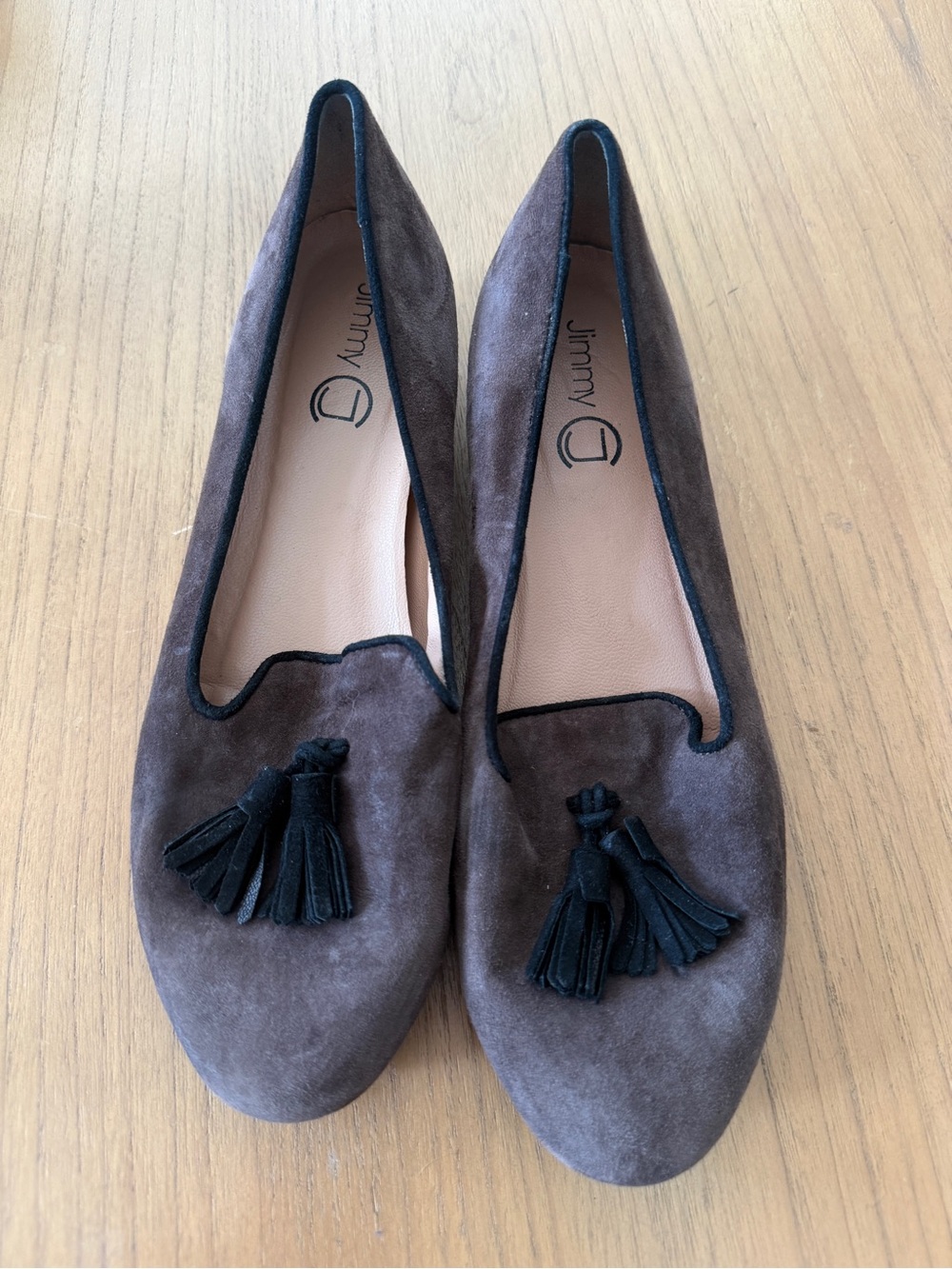 Vintage Brown Suede Tassel Loafers